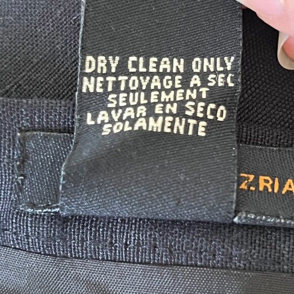 BCBGMaxAzria black linen blend fit and flair eyelash hem skirt size 8 - Picture 8 of 9